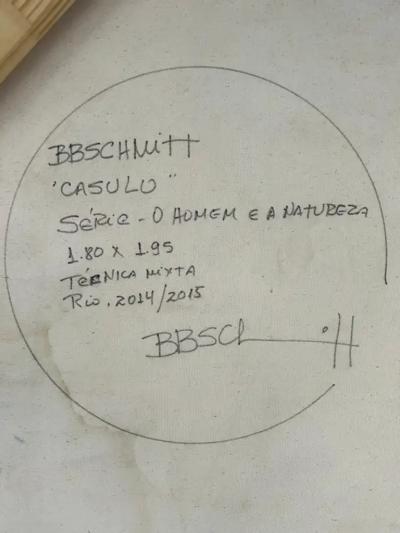  Bb Schmitt Monumental Abstract Painting by Brazilian Artist Bb Schmitt Signed Rio 2014 15