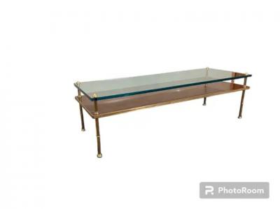  Beacon Hill Gilt bronze Walnut Glass Low table