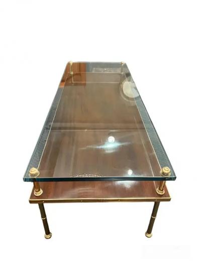  Beacon Hill Gilt bronze Walnut Glass Low table