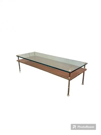 Beacon Hill Gilt bronze Walnut Glass Low table
