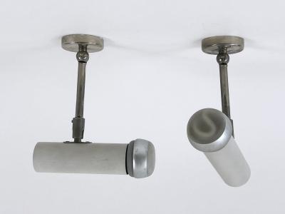  Beisl Leuchten Set of Two Minimalistic Ceiling Lamps Sconces or Spot Lights by Beisl 1970s