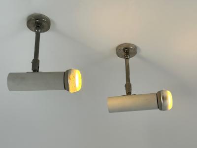  Beisl Leuchten Set of Two Minimalistic Ceiling Lamps Sconces or Spot Lights by Beisl 1970s