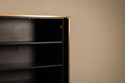  Belgochrom Belgochrom Bronze Brushed Cabinet with Brass Base 1980s