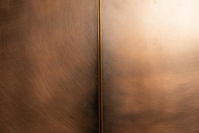  Belgochrom Belgochrom Bronze Brushed Cabinet with Brass Base 1980s