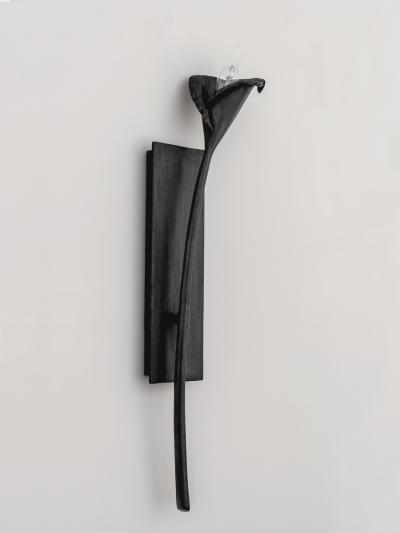  Benediko Calla Lily Wall Light in Black Plaster right version