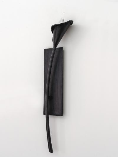  Benediko Calla Lily Wall Light in Black Plaster right version