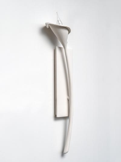  Benediko Calla Lily Wall Light in White Plaster left version