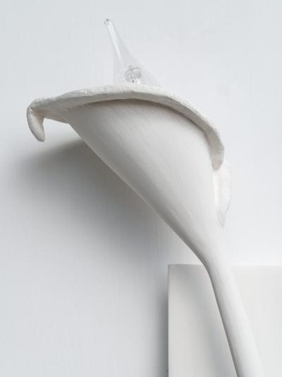  Benediko Calla Lily Wall Light in White Plaster left version