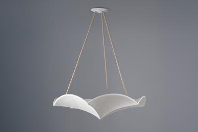  Benediko Evadoras Sculptural Chandelier in White Plaster