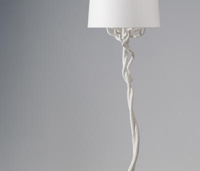  Benediko Fioli Sculptural Floor Lamp in White Plaster