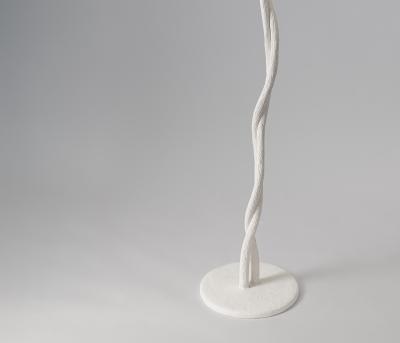  Benediko Fioli Sculptural Floor Lamp in White Plaster