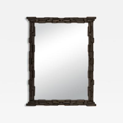  Benediko Fractal Sculptural Wall Mirror in Bronze Plaster Customizable Handcrafted