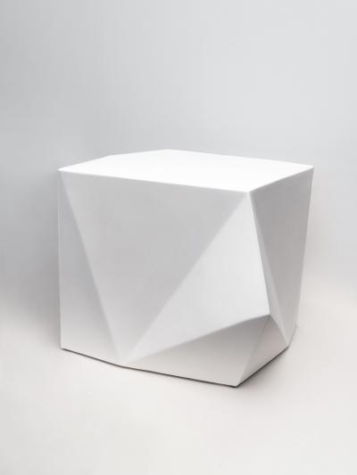 Benediko Gueridon Sculptural Side Table in Plaster Limited Edition
