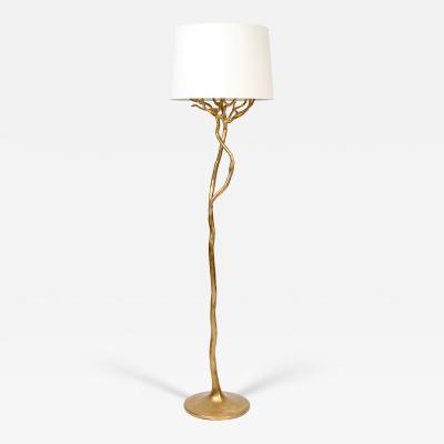  Benediko Organic Etna Tree Branch Floor Lamp Gold Leaf