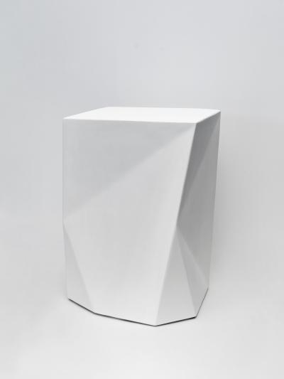 Benediko Ribbon Sculptural Side Table in Plaster Limited Edition