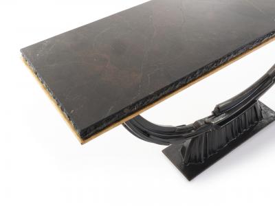  Benediko Sculptural Console Obelisk in Bronze Plaster Finish Limited Edition