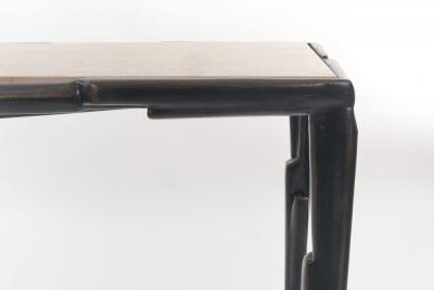  Benediko Sculptural Linea Console Table in Bronze Plaster Finish Limited Edition