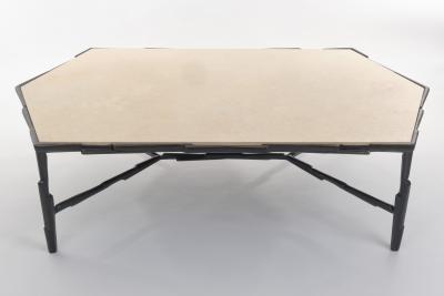  Benediko Sculptural Linea No 2 Coffee Table in Bronze Plaster Finish Limited Edition