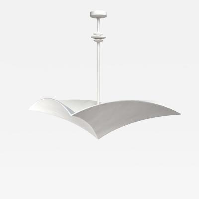  Benediko Sculptural White Plaster Veris Pendant 30 Customizable