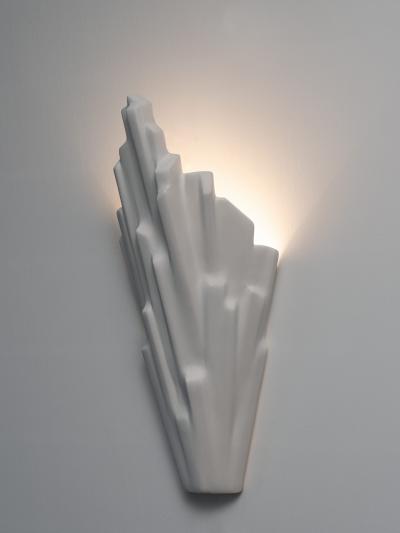  Benediko Sinan Wall Sconce in White Plaster left version