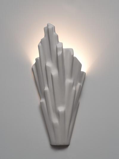  Benediko Sinan Wall Sconce in White Plaster left version