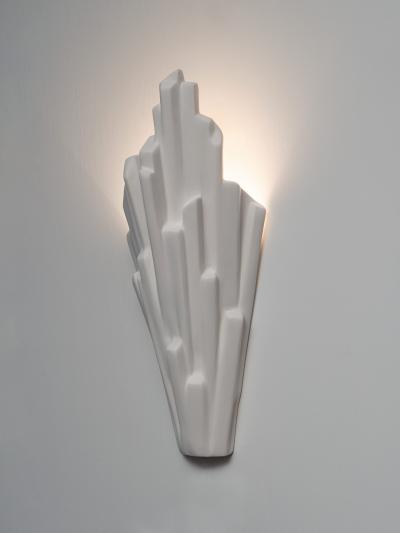  Benediko Sinan Wall Sconce in White Plaster right version