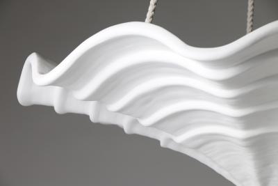  Benediko Vertige Sculptural Chandelier Handcrafted in White Plaster