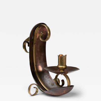  Benham Froud Benham Froud English Arts Crafts copper brass night light or candle holder
