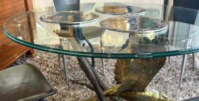  Bentley Motors Bentley Home Glass Coated Sterling Silver Chargers Buffet Plate Set of Six 6 