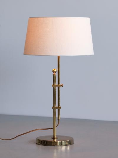  Bergboms Bergboms B 131 Height Adjustable Table Lamp in Brass Sweden 1950s