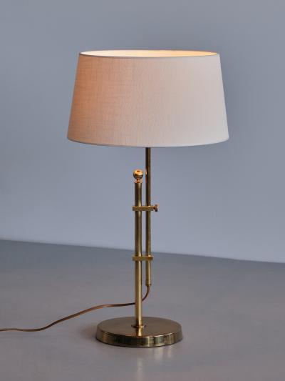  Bergboms Bergboms B 131 Height Adjustable Table Lamp in Brass Sweden 1950s