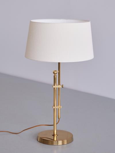  Bergboms Bergboms B 131 Height Adjustable Table Lamp in Brass Sweden 1950s