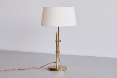  Bergboms Bergboms B 131 Height Adjustable Table Lamp in Brass Sweden 1950s