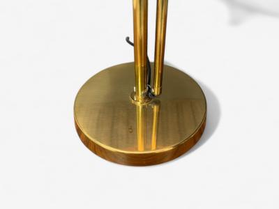  Bergboms Bergboms Swedish Modern Brass Fabric Adjustable Table Lamp Sweden 1980s