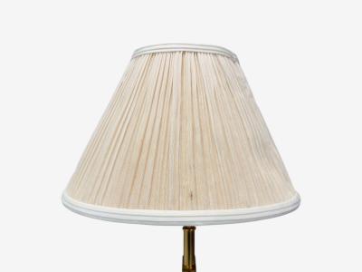  Bergboms Bergboms Swedish Modern Brass Fabric Adjustable Table Lamp Sweden 1980s