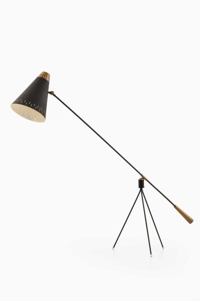  Bergboms Gilbert Watrous Floor Lamp in Brass and Lacquer by Bergboms 1950s
