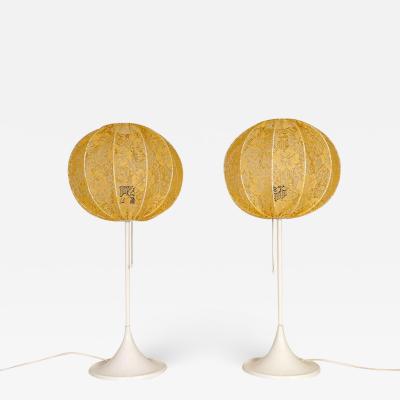  Bergboms Midcentury Pair of Bergboms B 024 Table Lamps 1960s Sweden