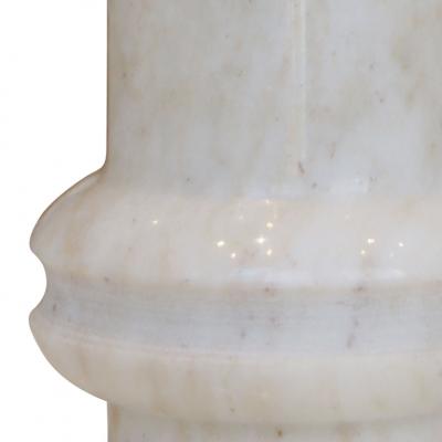 Bergboms Mod table lamp with sculpted knob in marble by Bergboms