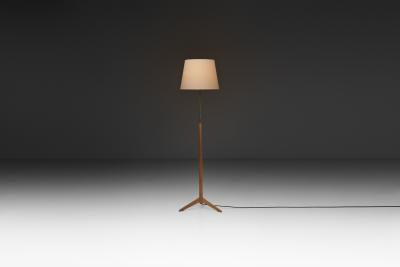  Bergboms Model G 34 Oak Floor Lamp for Bergboms Sweden 1960s