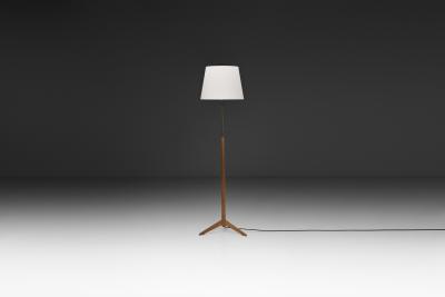  Bergboms Model G 34 Oak Floor Lamp for Bergboms Sweden 1960s