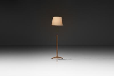  Bergboms Model G 34 Oak Floor Lamp for Bergboms Sweden 1960s