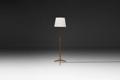  Bergboms Model G 34 Oak Floor Lamp for Bergboms Sweden 1960s