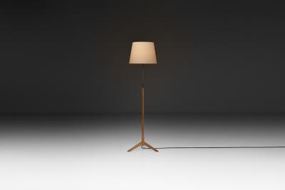  Bergboms Model G 34 Oak Floor Lamp for Bergboms Sweden 1960s