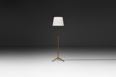  Bergboms Model G 34 Oak Floor Lamp for Bergboms Sweden 1960s