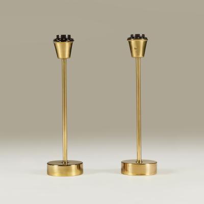  Bergboms Pair of 1960s Swedish Bergboms table lamps in brass Model B08 B01