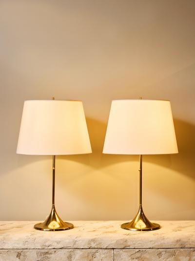  Bergboms Pair of Bergboms Brass Table Lamps Model B 024