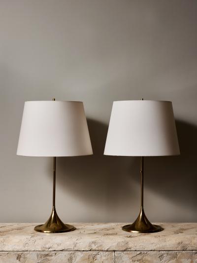  Bergboms Pair of Bergboms Brass Table Lamps Model B 024