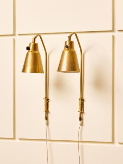  Bergboms Pair of Bergboms SL 3 Adjustable Brass Wall Sconces