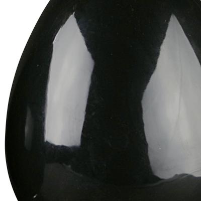  Bergboms Pair of Black Opaline Glass Lamps by Bergboms Co 