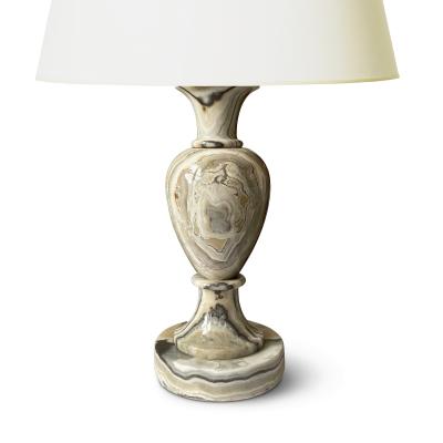  Bergboms Pair of Figured Onyx Table Lamps Attributed to Bergboms Co 